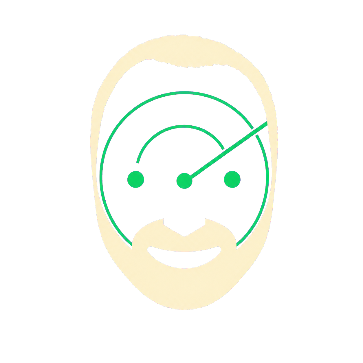 Dima's face inside the radar sweep