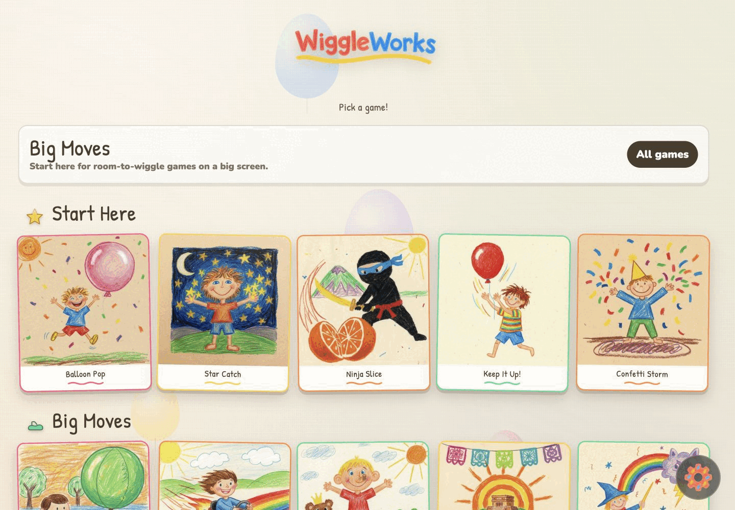 The WiggleWorks game hub