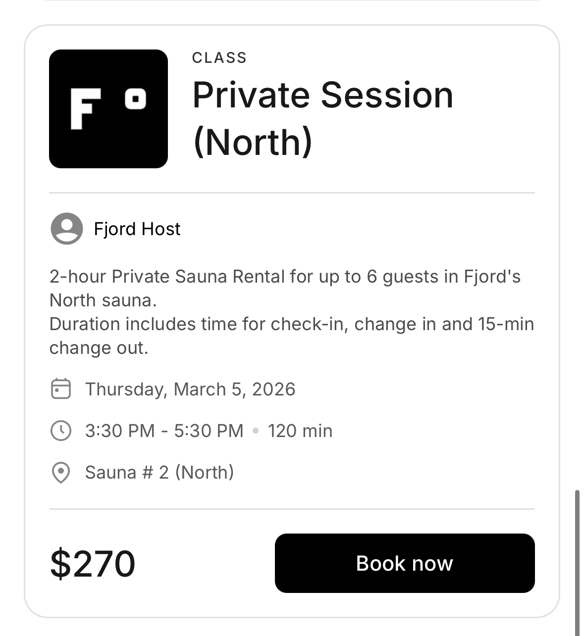 Fjord Sauna Booking Bot screenshot 3