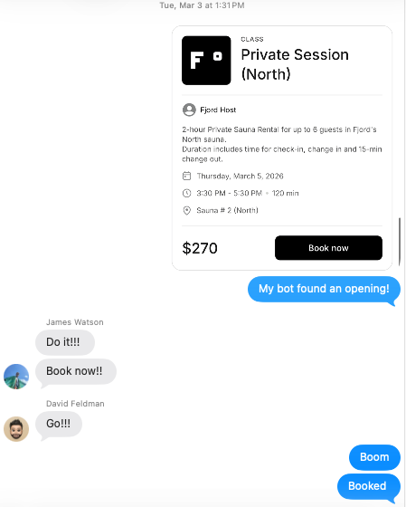 Fjord Sauna Booking Bot
