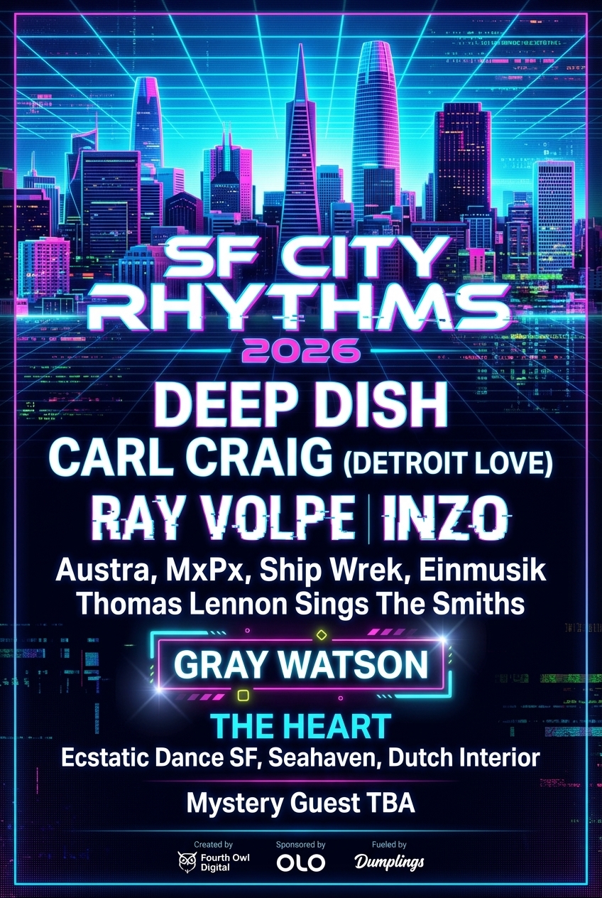 SF City Rhythms 2026 — AI Concert Poster